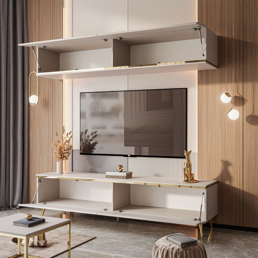 Meblościanka AURORA II na nóżkach kaszmir