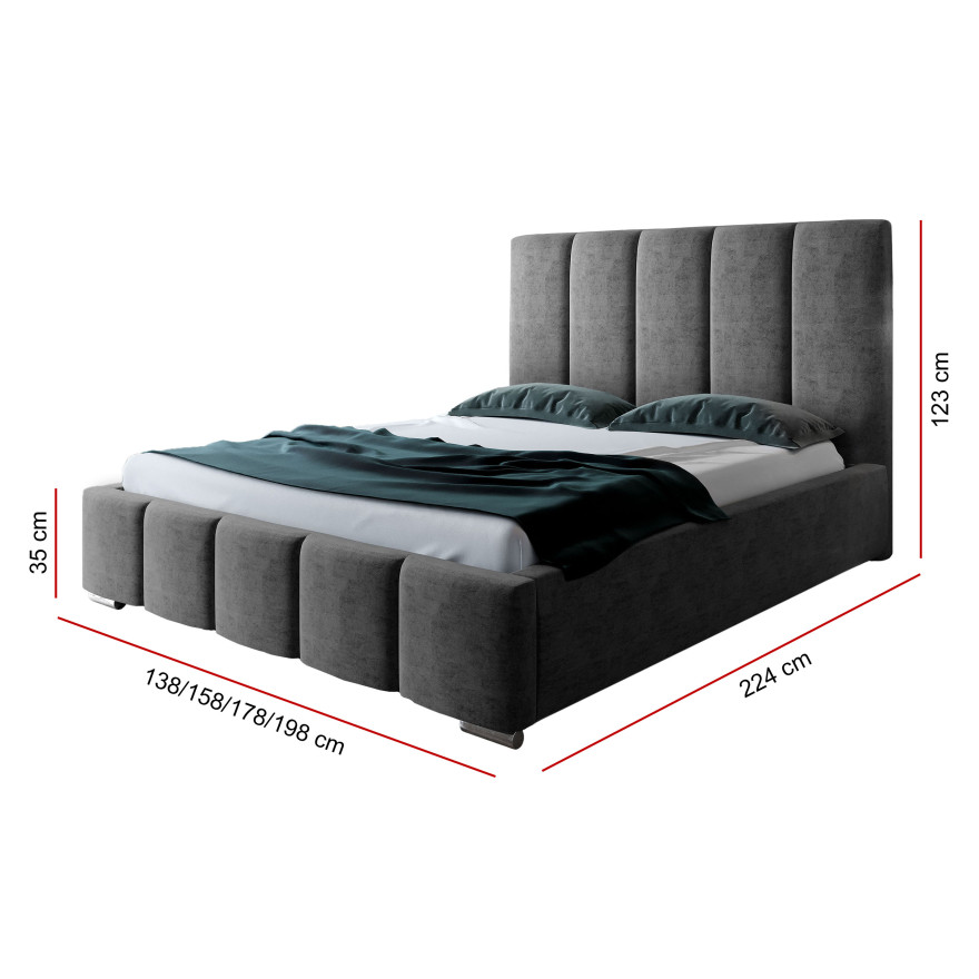 Łóżko tapicerowane SELENA z pojemnikiem