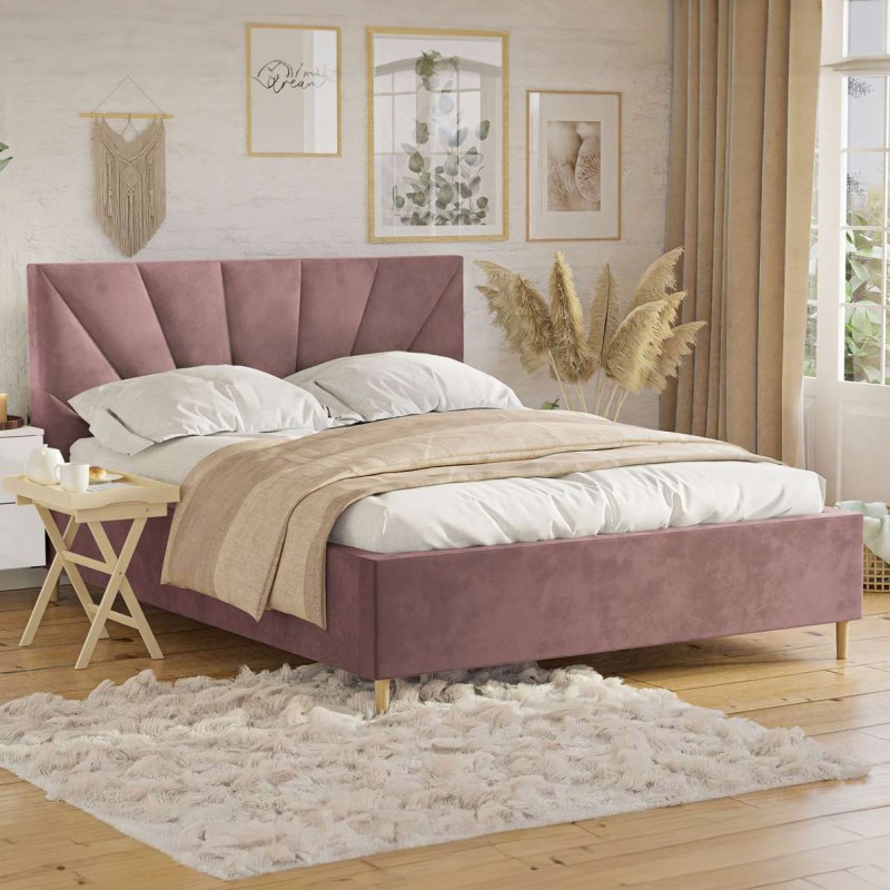 Łóżko tapicerowane AINA z pojemnikiem French Velvet 679 Łóżko tapicerowane AINA z pojemnikiem French Velvet 679