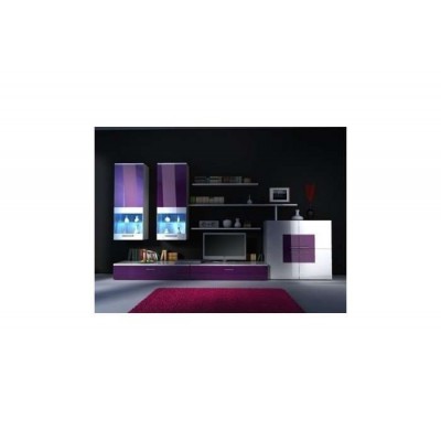 Meblościanka BETA COMO II wysoki połysk + LED