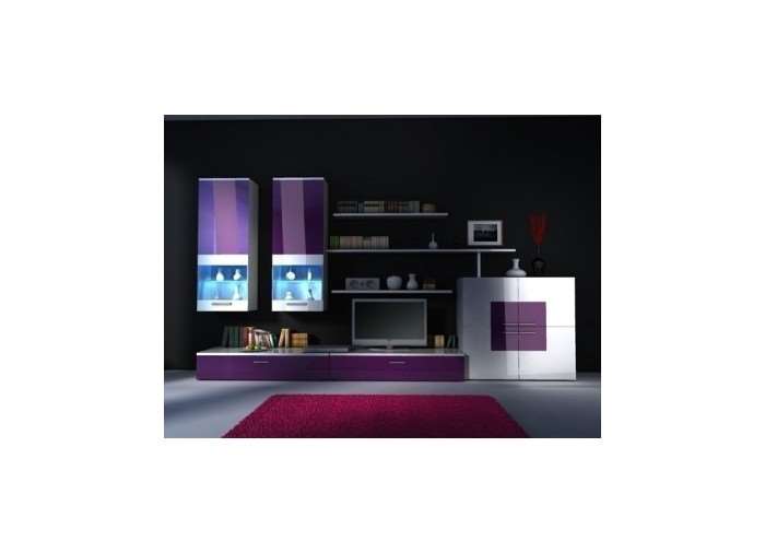 Meblościanka BETA COMO II wysoki połysk + LED