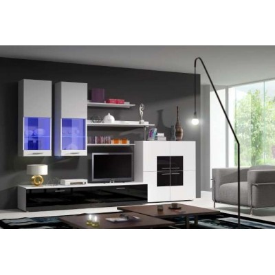 Meblościanka BETA COMO II wysoki połysk + LED