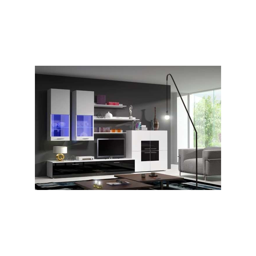 Meblościanka BETA COMO II wysoki połysk + LED