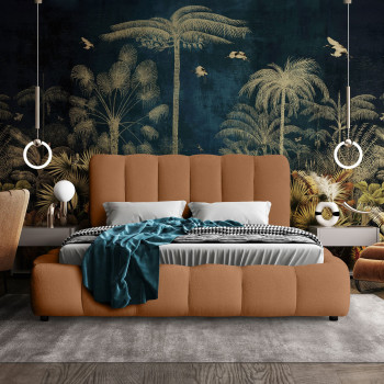 Łóżko tapicerowane ADELE z...