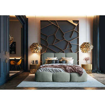 Łóżko tapicerowane INGRID z pojemnikiem