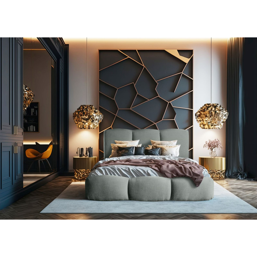 Łóżko tapicerowane INGRID z pojemnikiem