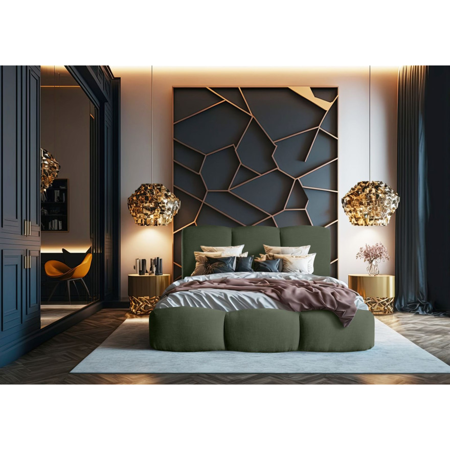 Łóżko tapicerowane INGRID z pojemnikiem