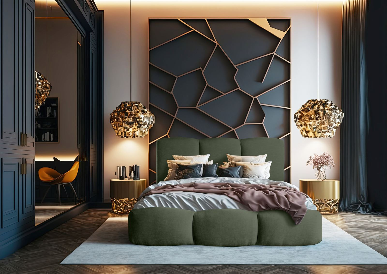 Łóżko tapicerowane INGRID z pojemnikiem