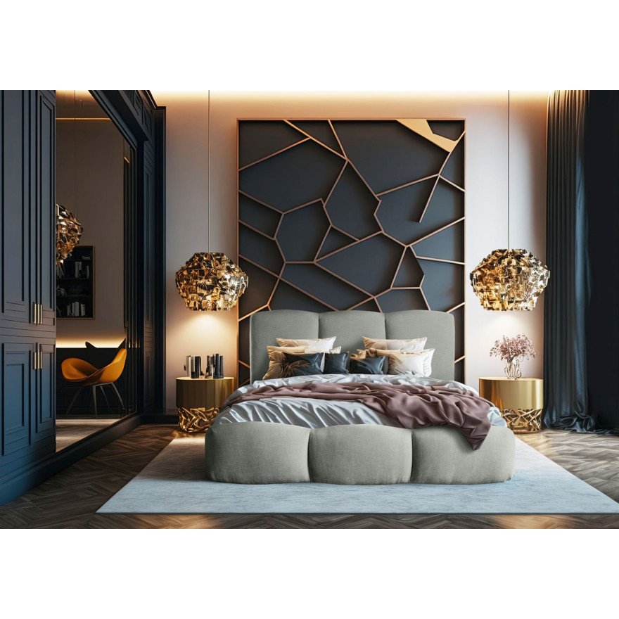 Łóżko tapicerowane INGRID z pojemnikiem