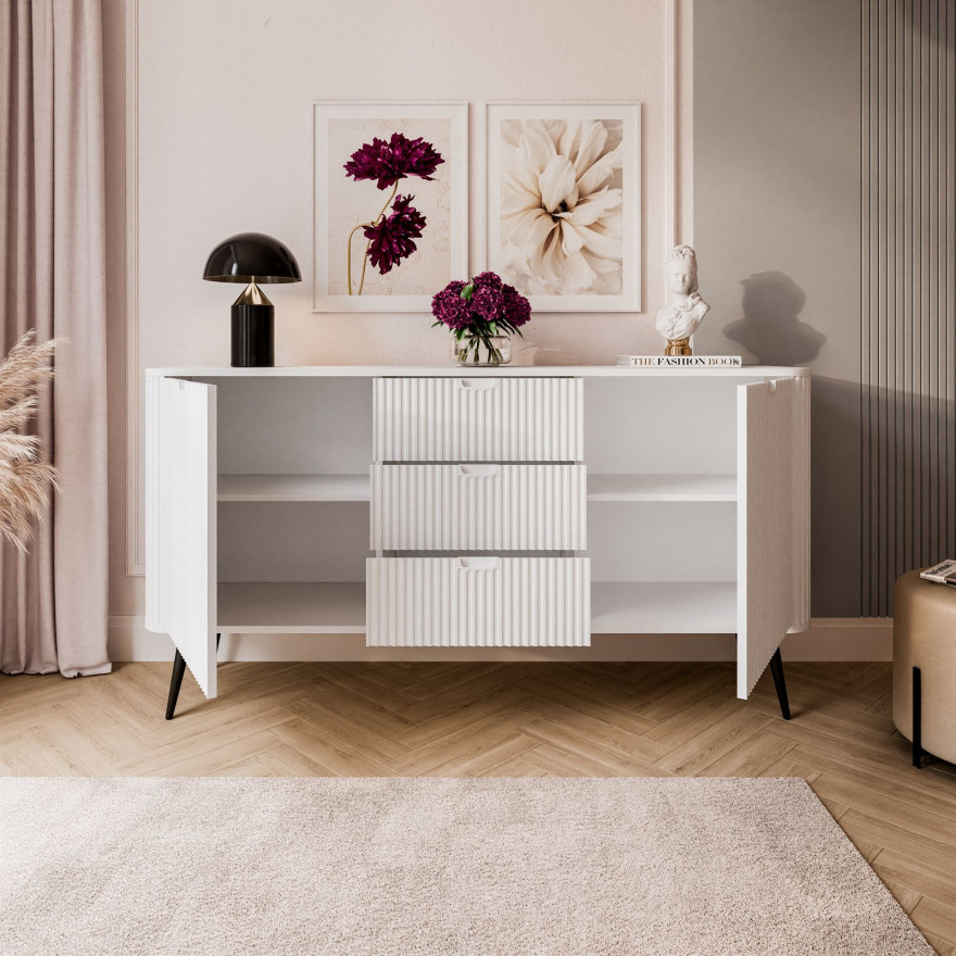 Komoda trzydrzwiowa ZAIRA KSZ168 z szufladami