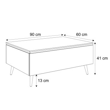 Ława AURORA SILVER ze schowkiem