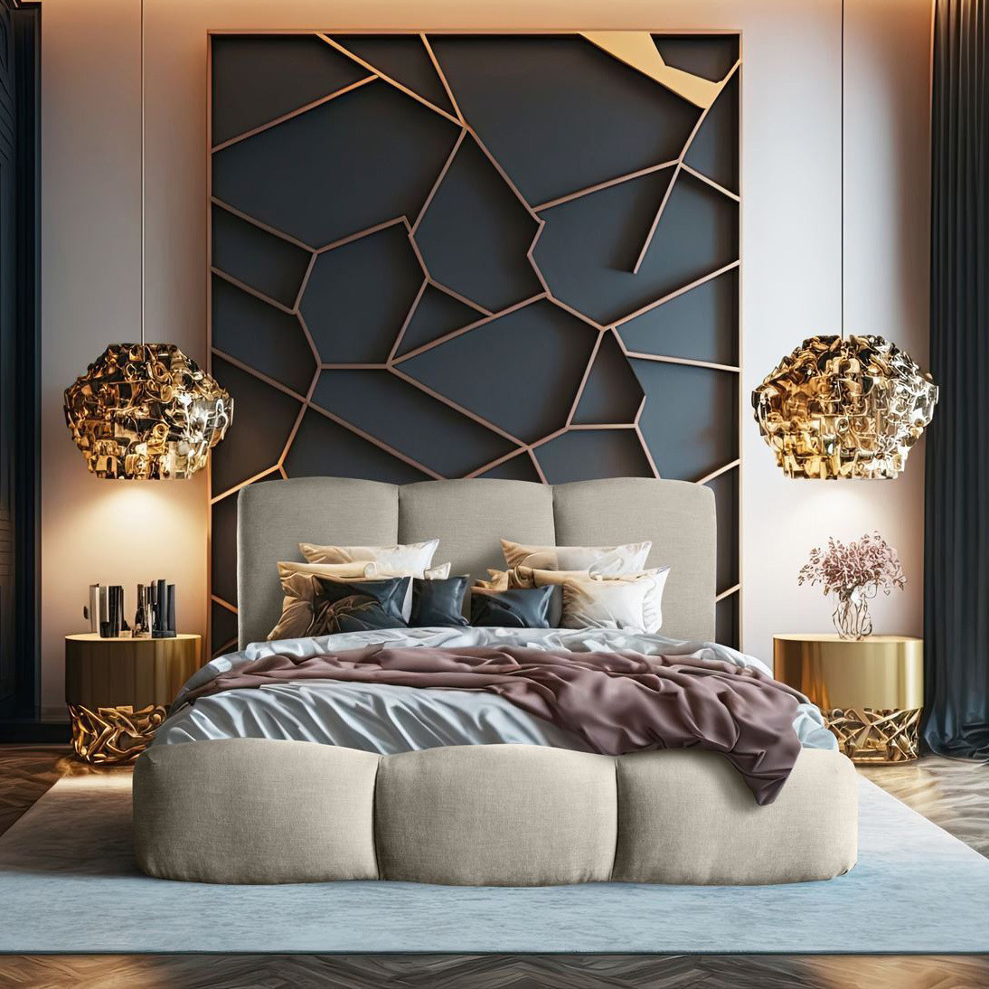 Łóżko tapicerowane INGRID z pojemnikiem