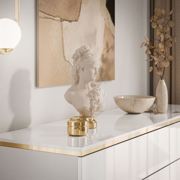 Komoda z szufladami AURORA BIAŁY POŁYSK 4S1D