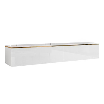 Szafka RTV AURORA BIAŁY POŁYSK