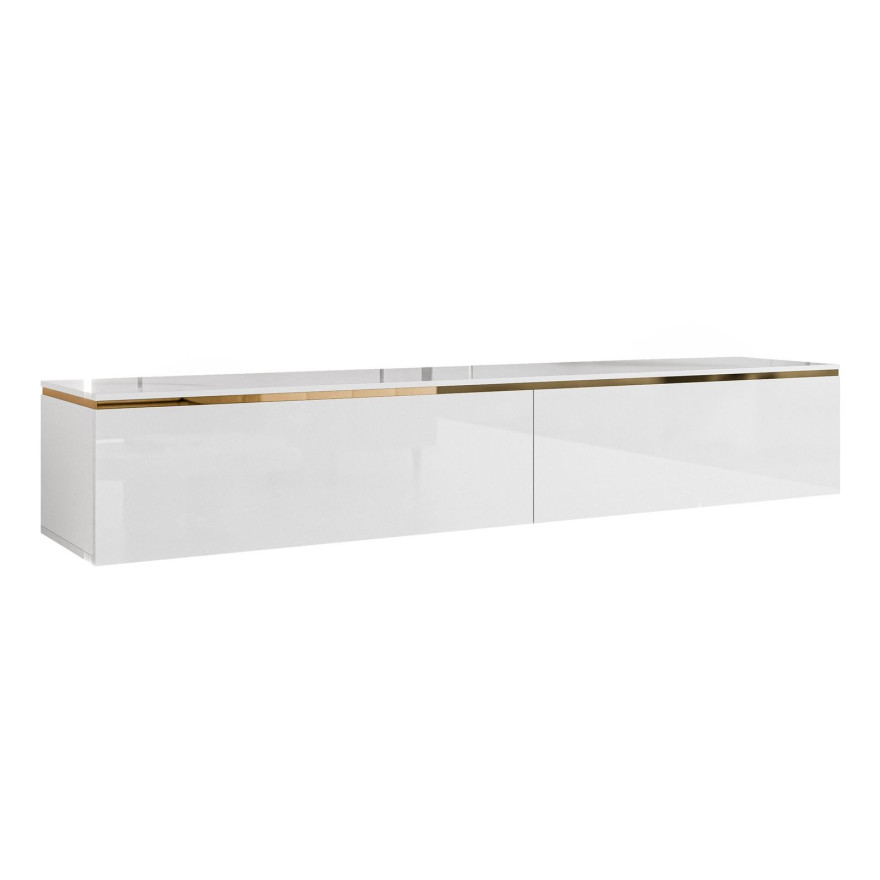 Szafka RTV AURORA BIAŁY POŁYSK