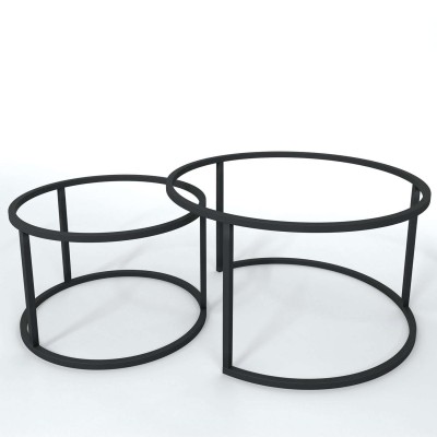 Okrągły stelaż do ławy 2w1 czarny 600/400