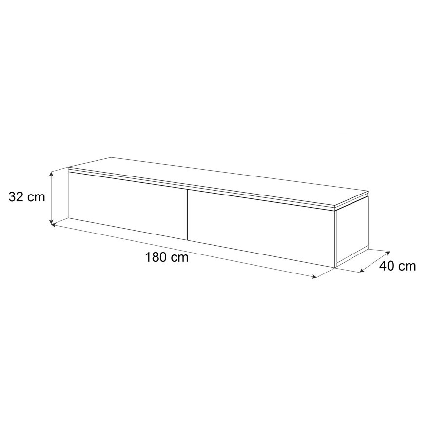 Szafka RTV AURORA SILVER 180 cm