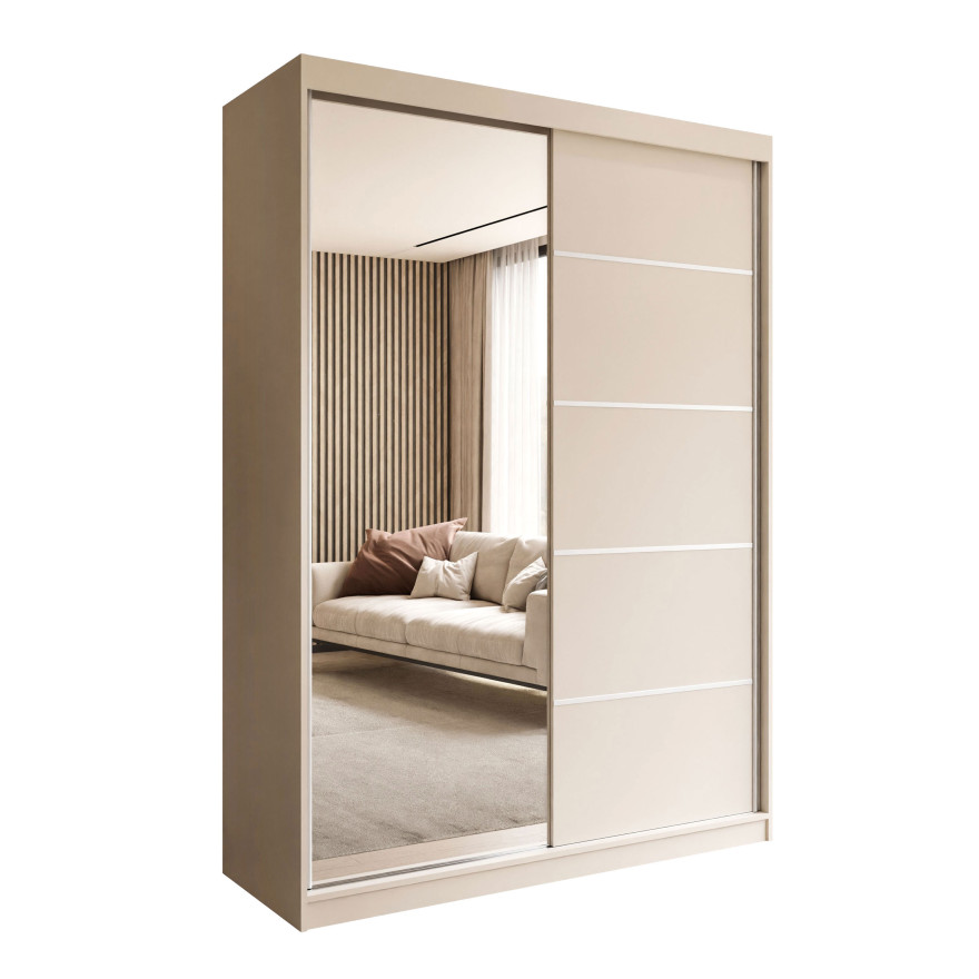 Szafa przesuwna CAMARO II PLUS KASZMIR z lustrem 150 cm