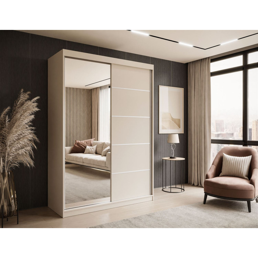 Szafa przesuwna CAMARO II PLUS KASZMIR z lustrem 150 cm