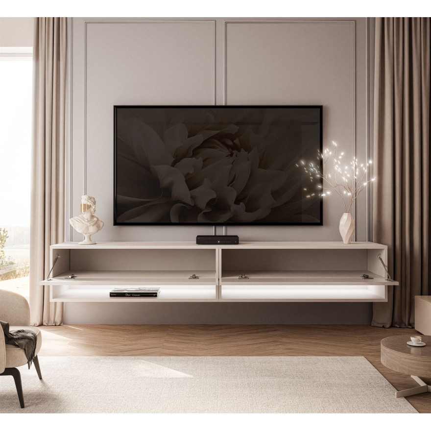 Szafka wisząca RTV CALANTE 180 cm z oświetleniem LED