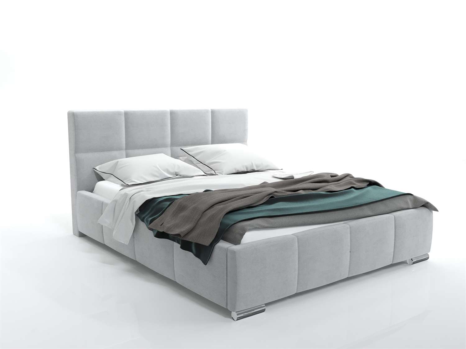 Łóżko tapicerowane SARA z pojemnikiem 180x200 Jasmine 90